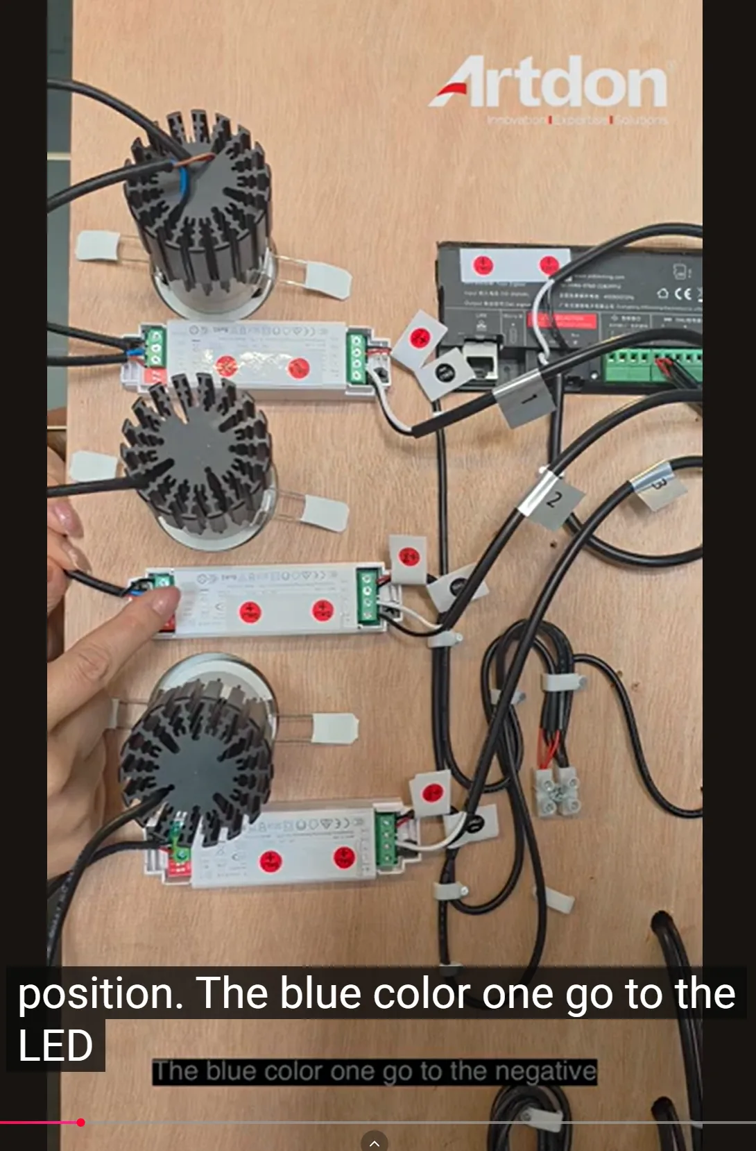 DALI downlight wiring guide for single and dual CCT driver configurations