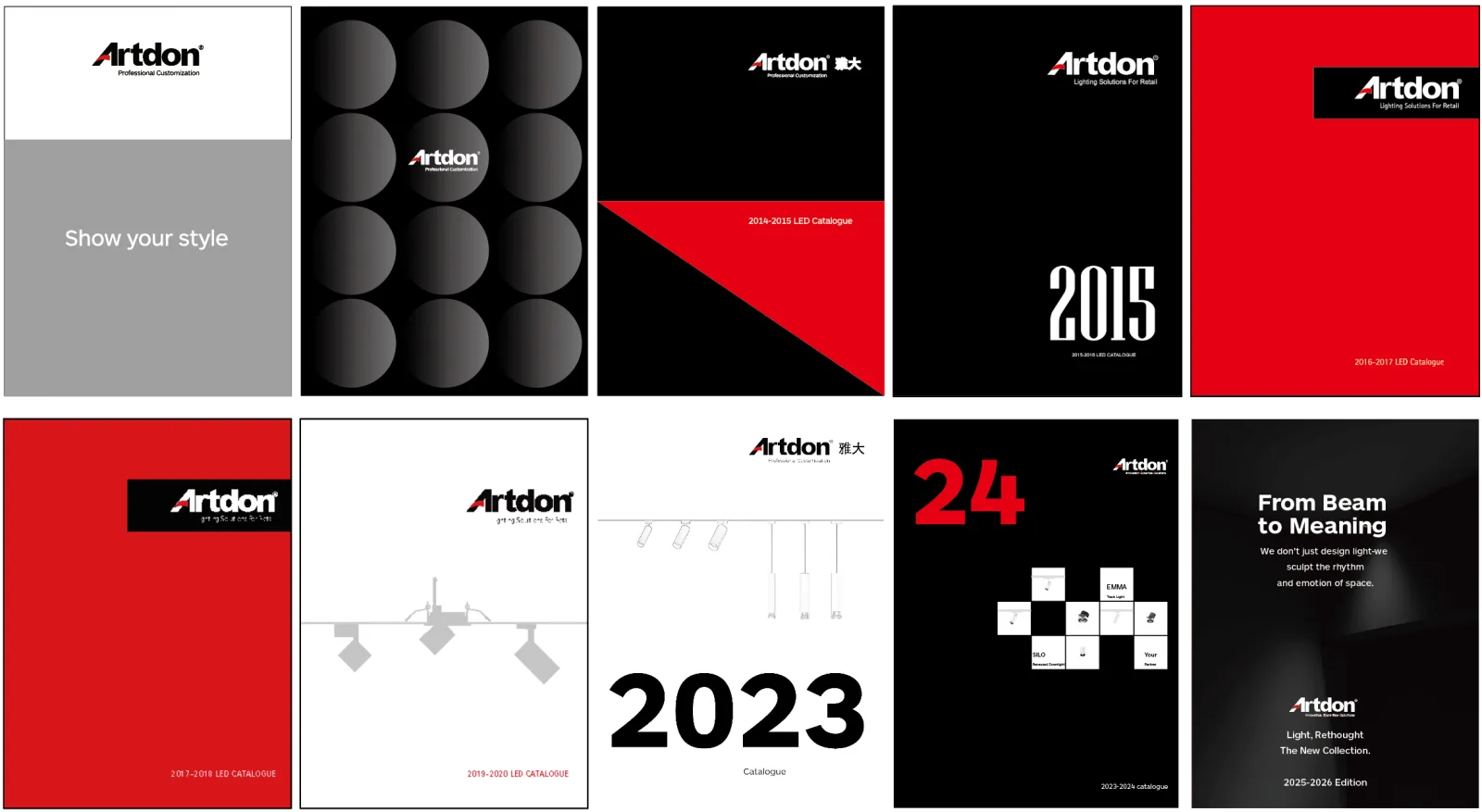 Architectural lighting catalogues and technical documents from Artdon Lighting