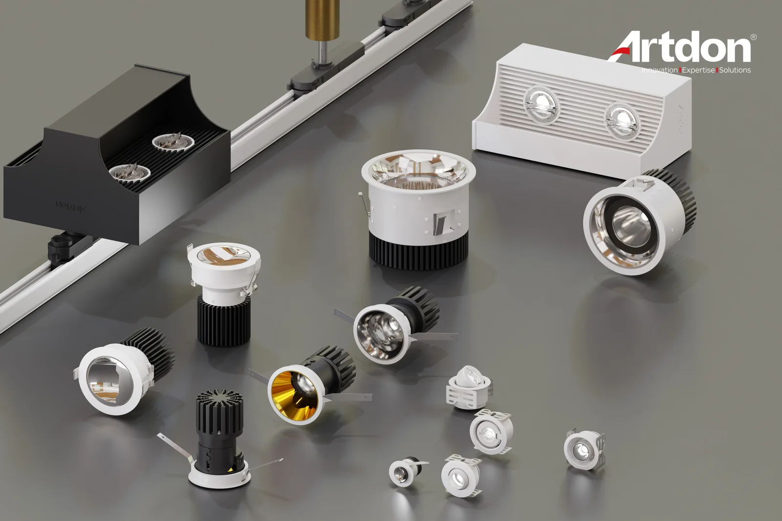 Artdon architectural lighting video library featuring track lights, recessed downlights, magnetic lighting systems and commercial lighting products