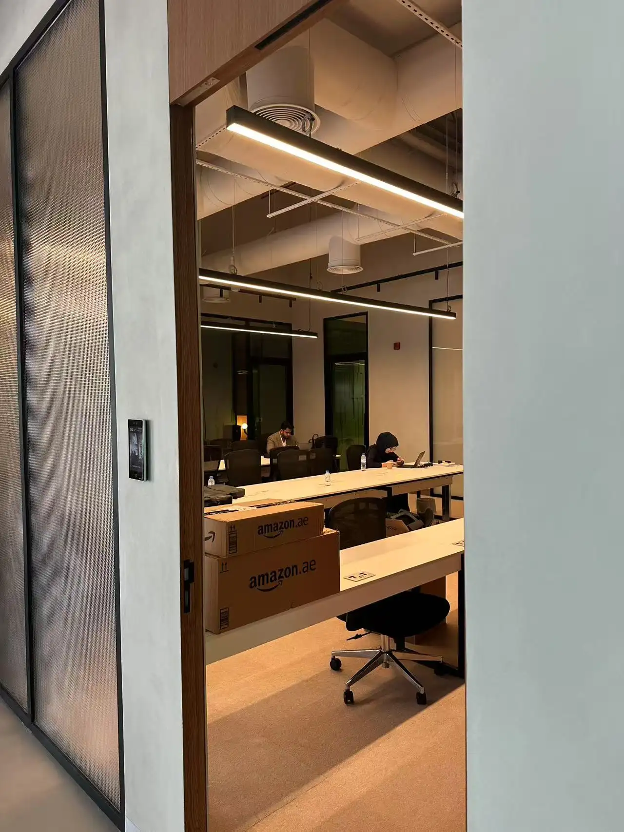 Designed for modern workplaces, this lighting solution combines suspended linear luminaires with balanced illumination to improve visual comfort and support productivity.  Low-glare optics reduce eye strain, while uniform light distribution creates a comfortable environment for focused work, meetings and collaboration.  Products Used: Linear Lighting / Architectural Lighting