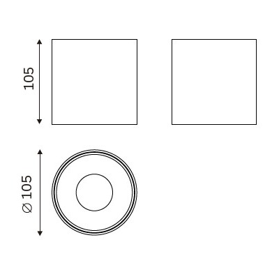 TLA 105 dimension drawing