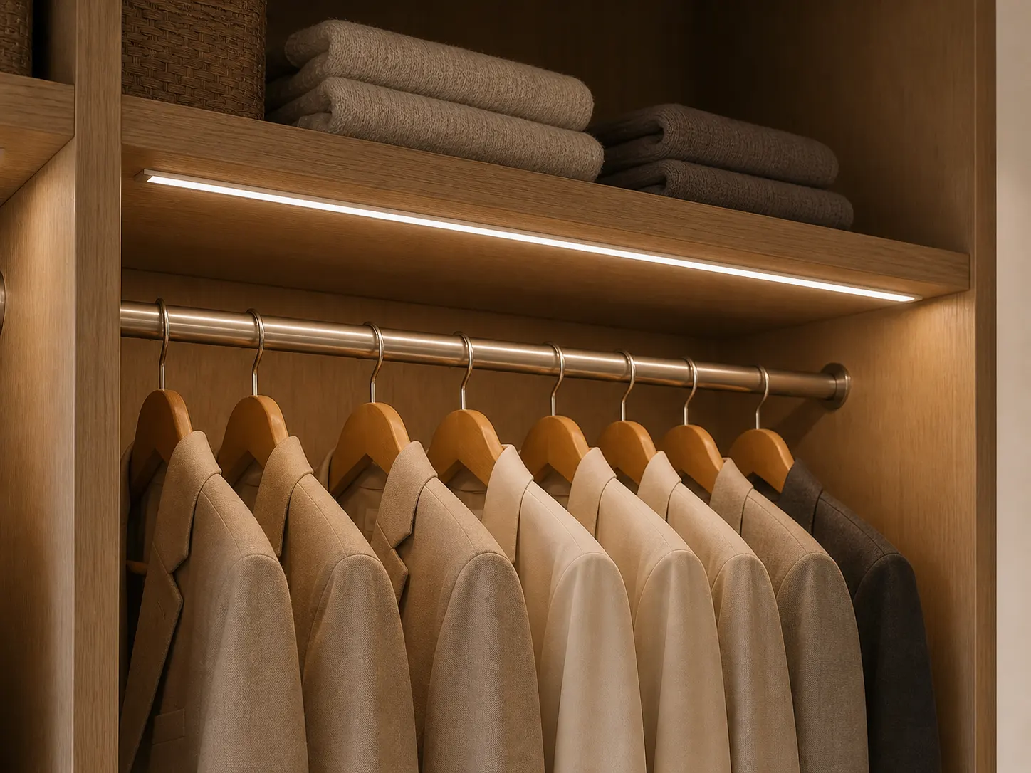 Walk-in Wardrobe Lighting Project Concept installation view