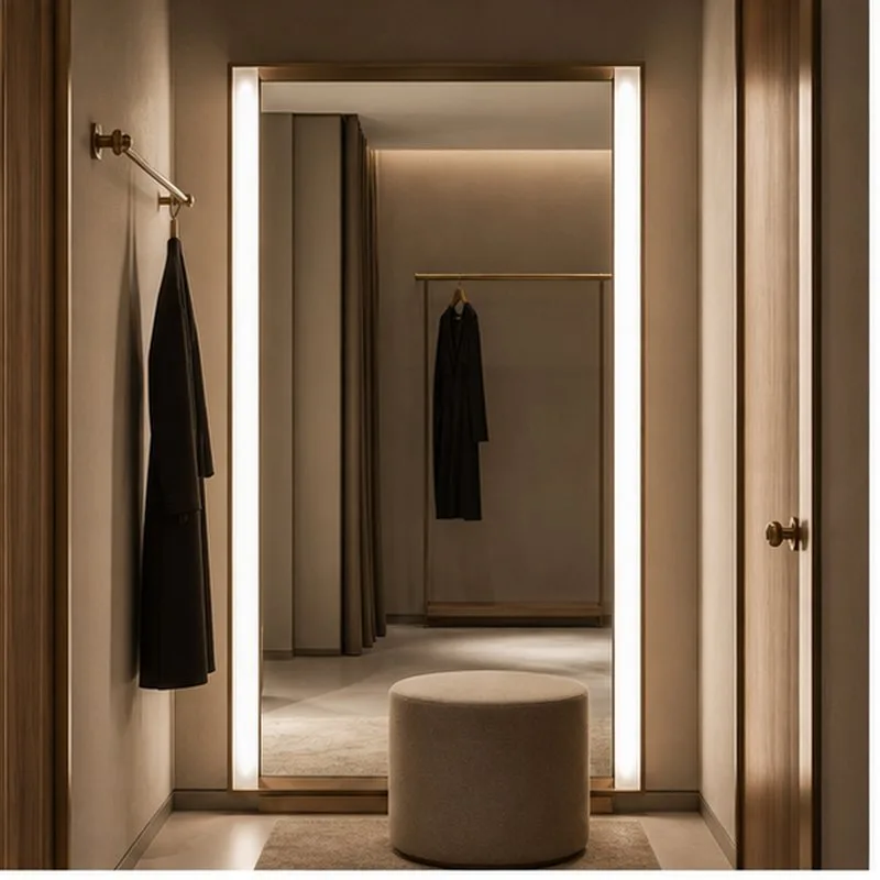 Retail display lighting with illuminated walls and merchandise