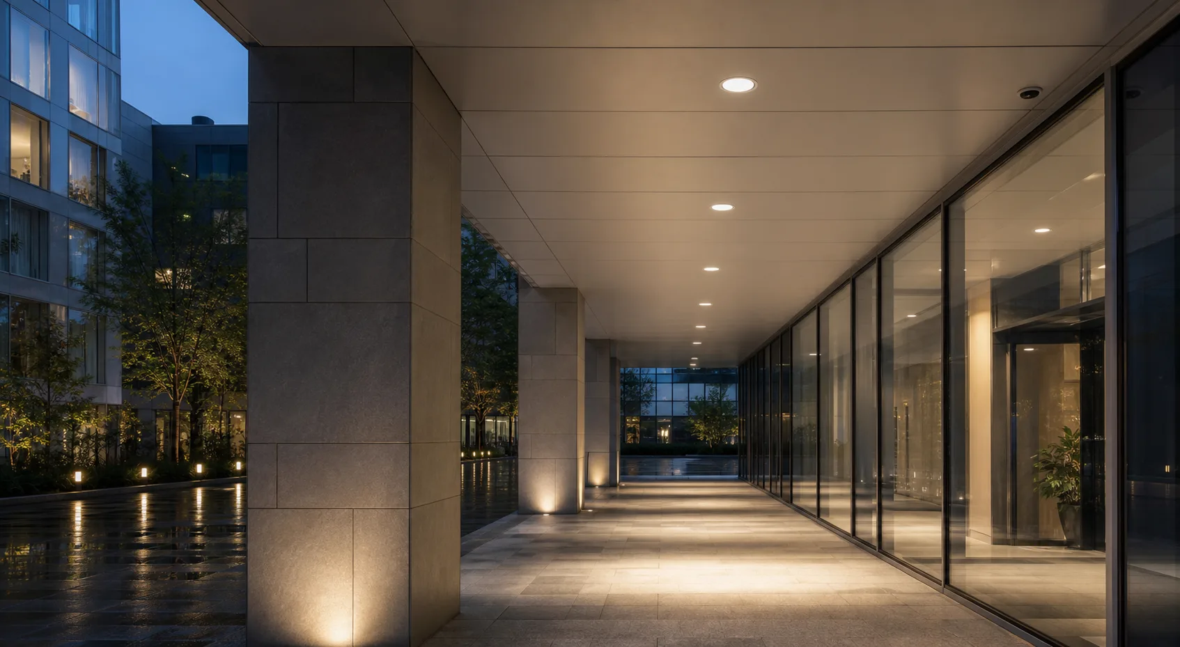 Commercial Covered Walkways application