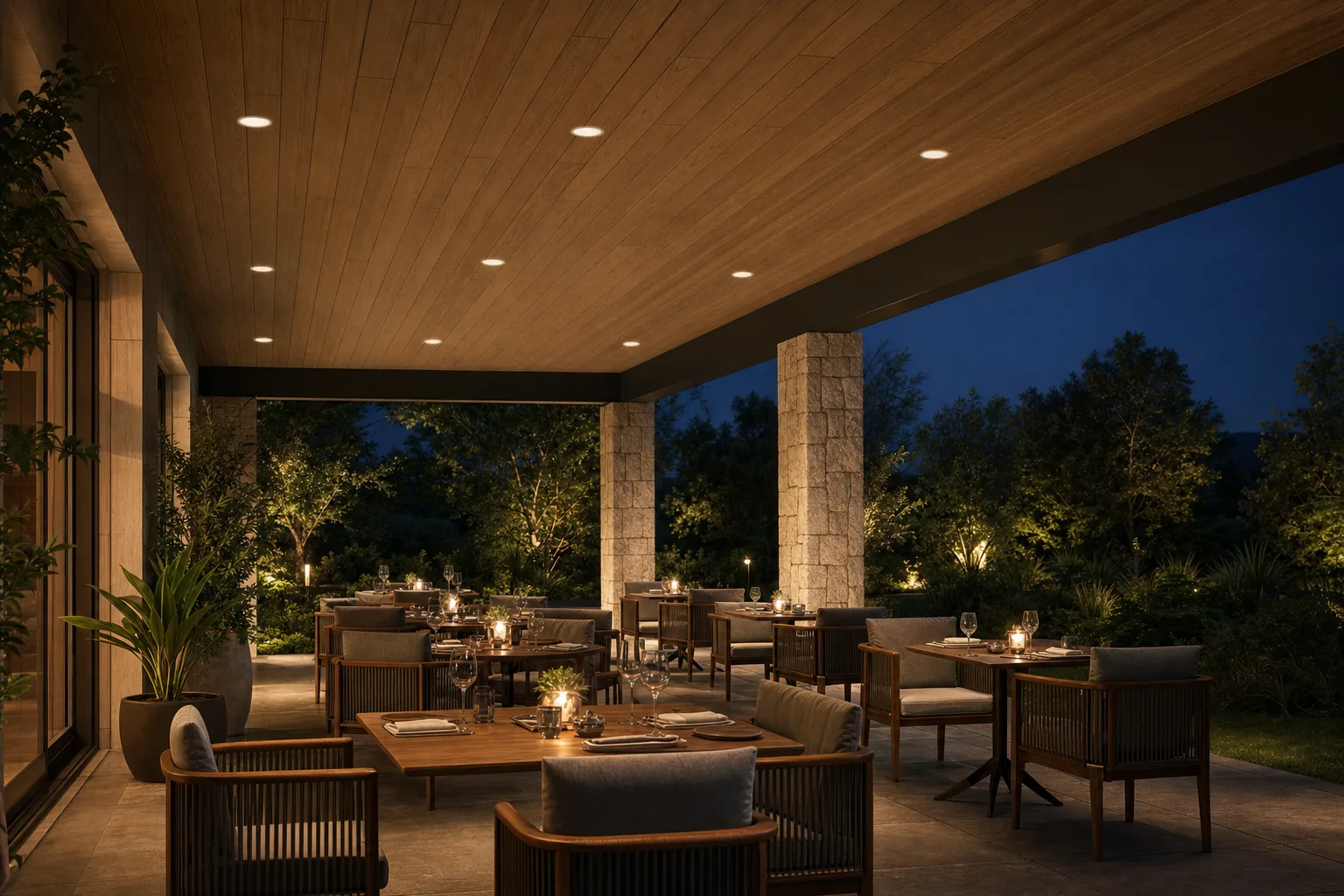 Covered Terraces & Dining
