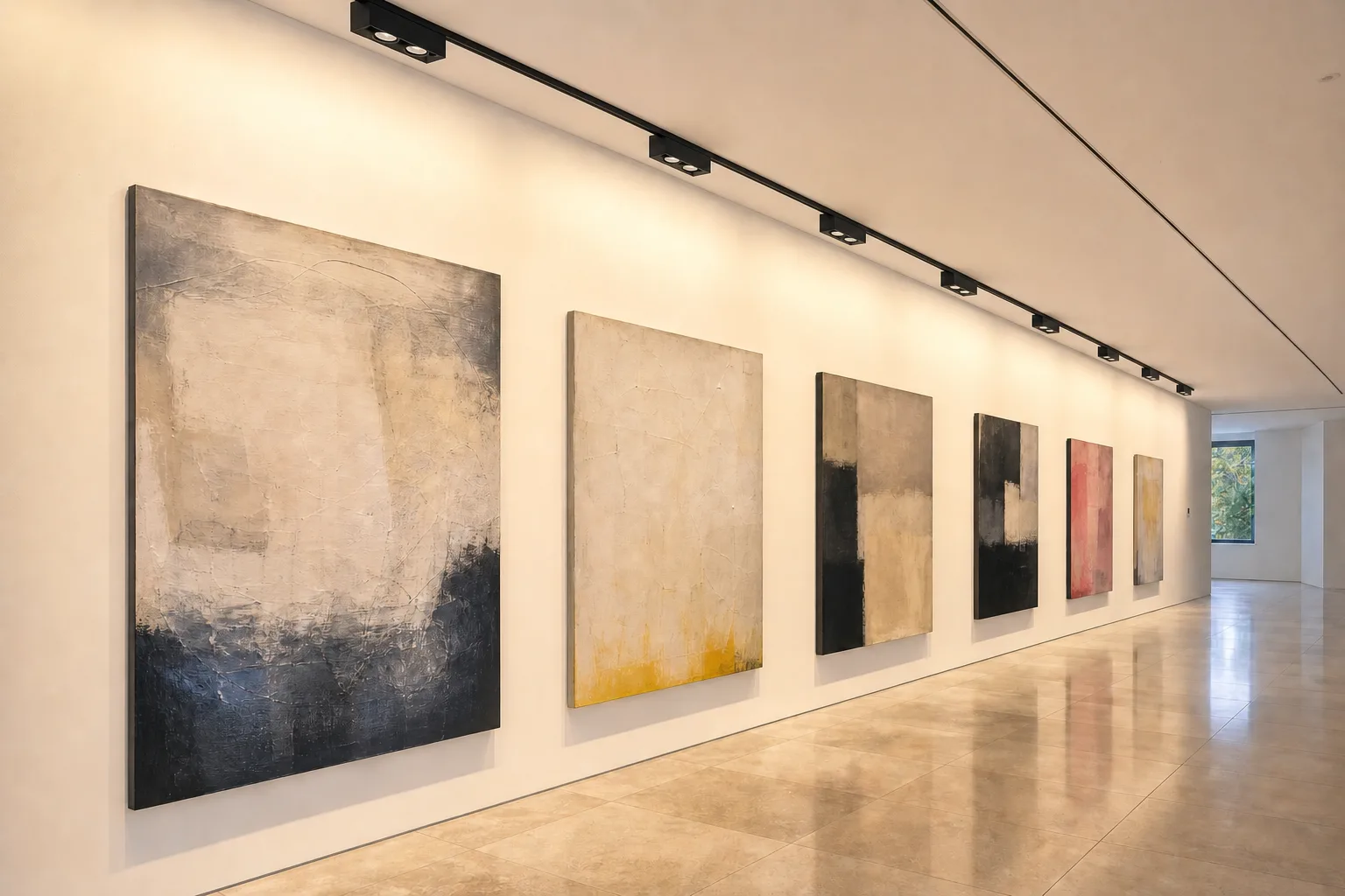ARCWASH single-sided wall washer providing continuous gallery wall illumination