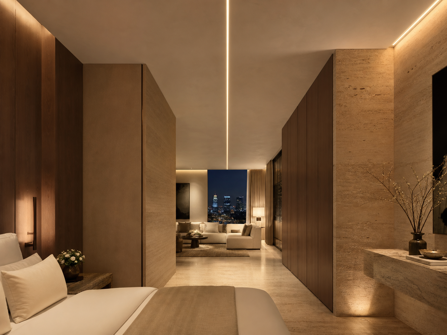 Trimless profile lighting suite medium view concept