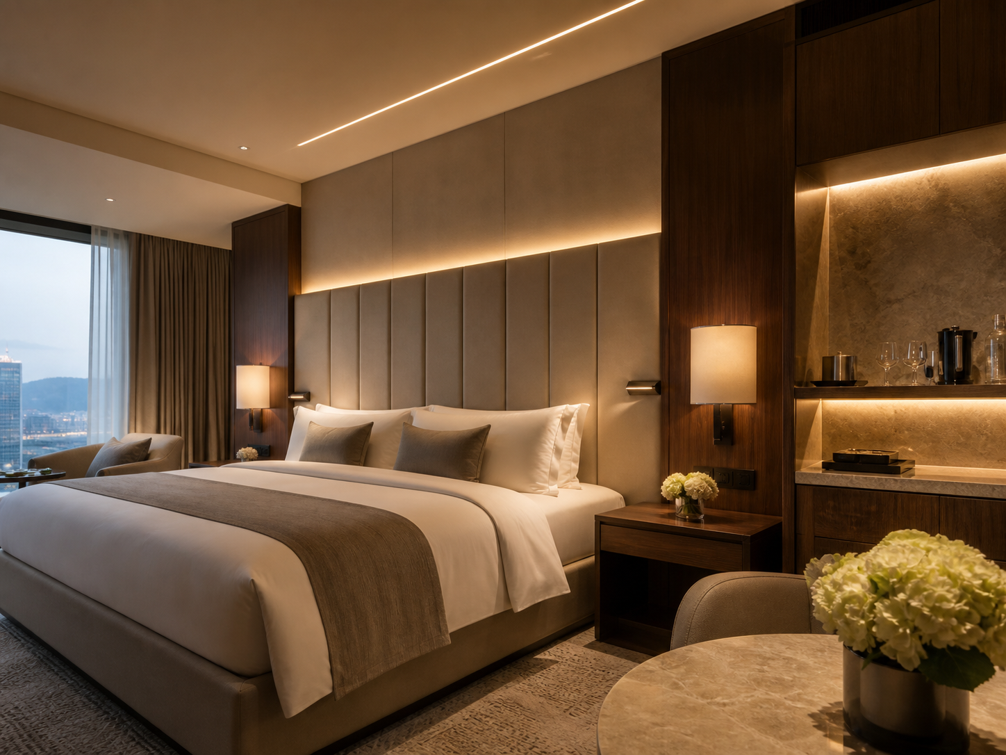 COB 8mm LED strip hotel guest room application