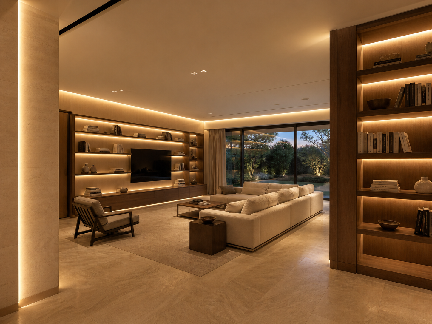 COB 8mm LED strip residence project concept wide view