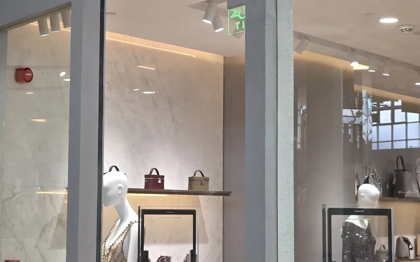 Boutique Facade and Mall Entrance